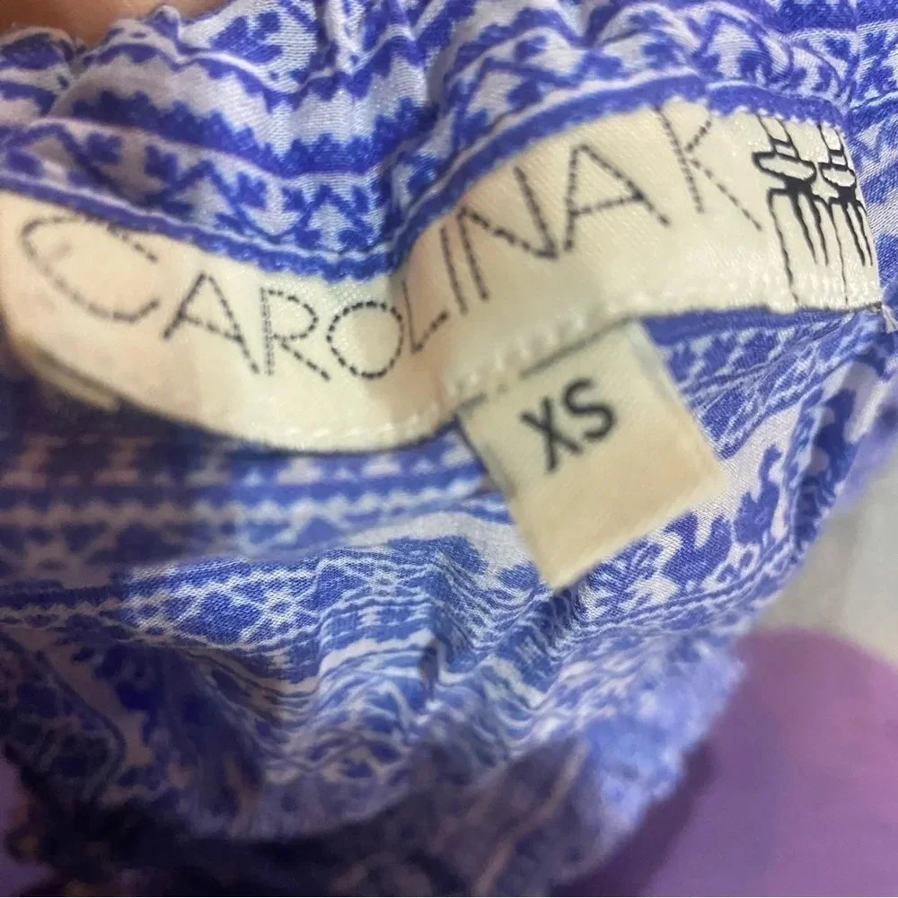 Carolina K 3 Way Dress Chicken Print Cotton /Silk Sz XS Maxi Skirt Dress - Picture 4 of 8